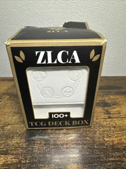 ZLCA TCG Deck 100 Card Box For Card Games Or Collection Storage White - Image 1