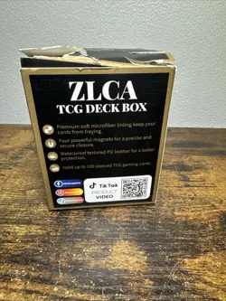 ZLCA TCG Deck 100 Card Box For Card Games Or Collection Storage White - Image 3