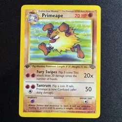 Primeape 43/64 Uncommon Jungle 1st Edition Non Holo Pokemon Card WOTC - Image 1