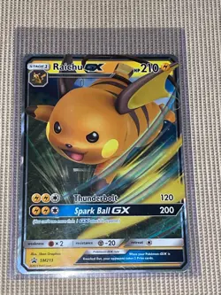 POKEMON 2019 HIDDEN FATES SM213 RAICHU GX JUMBO PROMO CARD - Image 1