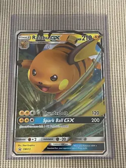 POKEMON 2019 HIDDEN FATES SM213 RAICHU GX JUMBO PROMO CARD - Image 5