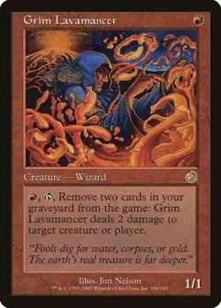 MTG Torment --- GRIM LAVAMANCER --- RARE! NM! Magic the Gathering! - Image 1