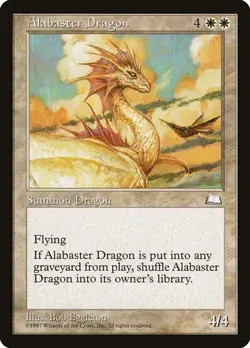 Alabaster Dragon Weatherlight HP MTG - Image 1