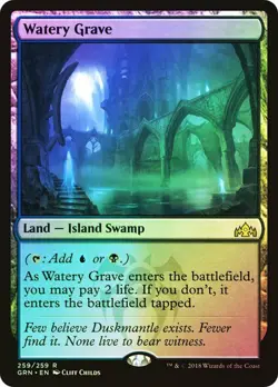MTG - Watery Grave - Guilds of Ravnica (GRN) - Foil - NM - Image 1