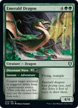 Emerald Dragon - Light Play MTG Commander Legends: Battle for Baldur's Gate - Image 1