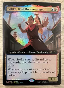 Sokka, Bold Boomeranger 004 ATL Magic Con Promo MTG (Avatar The Last Airbender) - Image 1