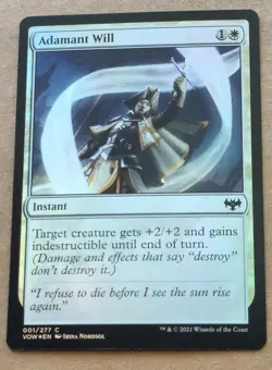 Adamant Will Foil #1 Innistrad Crimson VOW MTG - Image 1