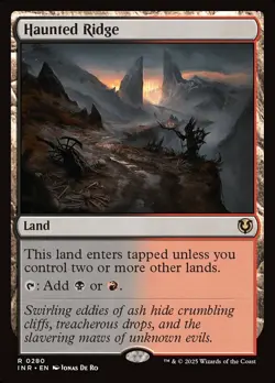 MTG Haunted Ridge - Foil, Light Play, English Innistrad Remastered - Image 1