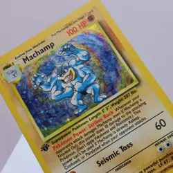 Pokemon TCG - Machamp 8/102 Base Set Holo Rare WOTC 1999 - HP - Image 1