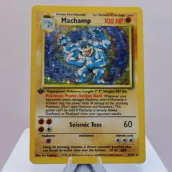 Pokemon TCG - Machamp 8/102 Base Set Holo Rare WOTC 1999 - HP - Image 2
