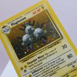 Pokemon TCG - Magneton 9/102 Base Set Holo Rare WOTC 1999 - EXC - Image 1