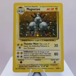 Pokemon TCG - Magneton 9/102 Base Set Holo Rare WOTC 1999 - EXC - Image 2