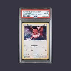 2021 POKEMON SWSH BLACK STAR PROMO EVOLVING SKIES EEVEE-HOLO 127 PSA8 NEAR MINT - Image 1