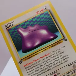 Pokemon TCG - Ditto 18/62 Fossil Rare 1st Edition WOTC 1999 - EXC/NM - Image 1