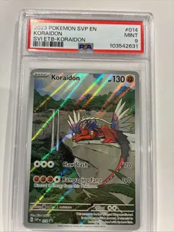 2023 POKEMON SVP EN-SV BLACK STAR PROMO #014 KORAIDON PSA 9 - Image 2