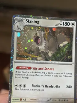 2x Cosmo Holo SWIRL Bleed Error Slaking 162/193 Paldea Evolved Promo Pokemon NM - Image 1