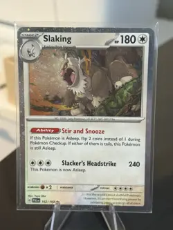2x Cosmo Holo SWIRL Bleed Error Slaking 162/193 Paldea Evolved Promo Pokemon NM - Image 3