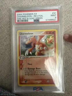 2004 POKEMON EX FIRE RED LEAF GREEN 31/112 REVERSE HOLO CHARMELEON PSA 9 MINT - Image 1