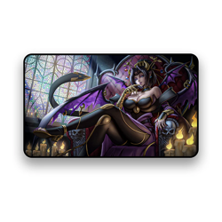 Demon Lord Lilith 1-Player Stitched Rubber Playmat Mana Moon Yugioh TCG Digimon - Image 1