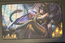 Demon Lord Lilith 1-Player Stitched Rubber Playmat Mana Moon Yugioh TCG Digimon - Image 3