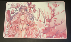 Linna, the Orchid Mantis 1-Player Deluxe Rubber Playmat Mana Moon Yugioh TCG - Image 2