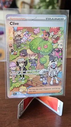 Clive 236/091 S&V Paldean Fates SIR English Pokemon Card - Near Mint - Image 1