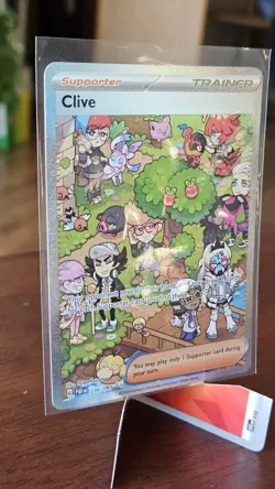 Clive 236/091 S&V Paldean Fates SIR English Pokemon Card - Near Mint - Image 2