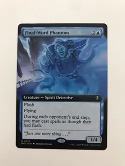 Final-Word Phantom Extended Borderless MTG Magic the Gathering Card NM Mint MKC - Image 1