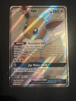 Pokemon Eevee GX TCG Full Art Holo Rare Black Star Promo Card SM242 - Image 1