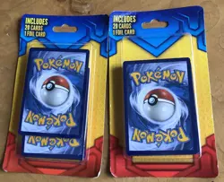 Rare Mystery Pokemon Pack of 20 Cards with 1 Foil Card Brand New Sealed Lot Of 2 - Image 1