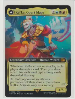 Kefka, Court Mage Extended Art Foil Mythic MtG Card FIN 496 Final Fantasy - Image 1