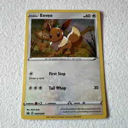 EEVEE SWSH095 Sword Shield Black Star Promo Holo Rare Pokemon Card Near Mint - Image 1