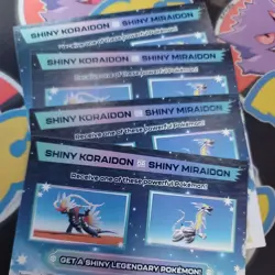 Pokemon Scarlet & Violet Shiny Koraidon/Miraidon GameStop CODE CARD - Nintendo - Image 1