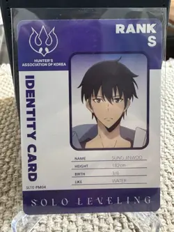 SL1E-PM04 Mapniverse Solo Leveling GO Sung Jinwoo ID Card - Image 1