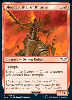 Bloodcrusher of Khorne Magic mtg Light Play, English Warhammer 40k x1 - Image 1