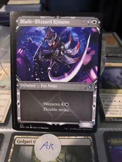 MTG Blade-Blizzard Kitsune Kamigawa: Neon Dynasty 331 Regular Uncommon - Image 1
