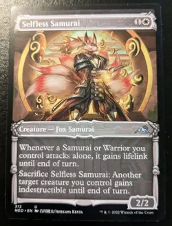 Selfless Samurai (Showcase) 312 NEO Uncommon Kamigawa: Neon Dynasty MTG - Image 1