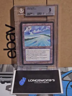 MTG - River Delta - Reserved List - Graded BGS 9 - Ice Age - Image 1