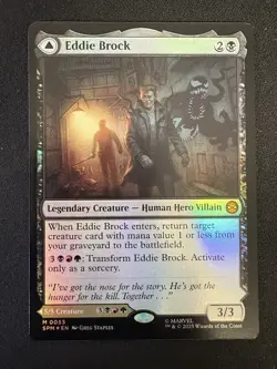 EDDIE BROCK / VENOM, LETHAL PROTECTOR Foil MTG Marvel's Spider-Man 0055 Mythic - Image 1
