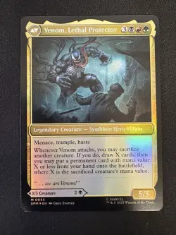 EDDIE BROCK / VENOM, LETHAL PROTECTOR Foil MTG Marvel's Spider-Man 0055 Mythic - Image 2