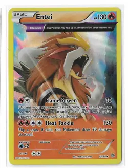 Entei 15/98 Pokemon TCG Ancient Origins FA Full Art Reverse Holo Rare NM - Image 1