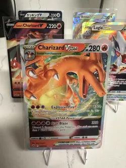 TCG Pokemon Card Lot (5) Charizard Lugia Arceus - Image 2