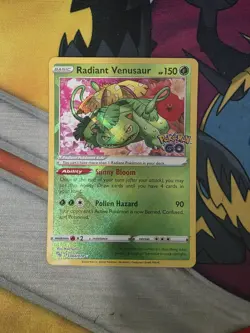 Radiant Venusaur 004/078 Radiant Rare Pokemon TCG Pokemon GO NM - Image 1