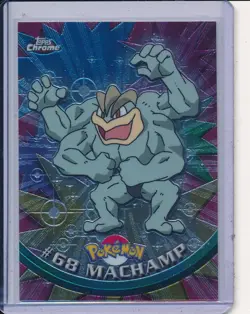 MACHAMP #68 2000 TOPPS CHROME POKEMON TV ANIMATION Holo Foil - Image 1