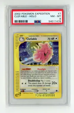 Clefable 7/165 Expedition Holo Rare Pokemon PSA 8 NM - MT - Image 1