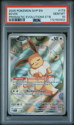 2025 POKEMON SVP EN-SV BLACK STAR PROMO #173 EEVEE PSA 10 - Image 1