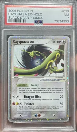 PSA 7 RAYQUAZA EX HOLO 2006 Pokemon Black Star Promos #039 - Image 1