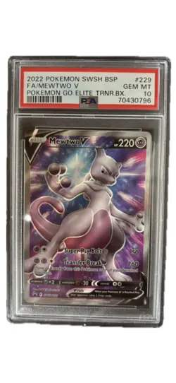 2022 Pokemon SWSH BSP Elite Trainer BX FA/Mewtwo v PSA 10 - Image 1