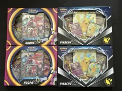 2x Pokemon TCG: Hoopa V Box & 2x Pokemon Pikachu V box - New and Sealed - Image 1