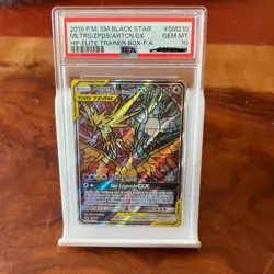 Pokemon Moltres Zapdos Articuno GX Hidden Fates Black Star Promo SM210 PSA 10 - Image 1